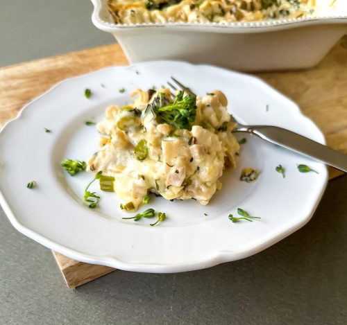 Chicken and Broccoli Lasagna with Creamy White Sauce