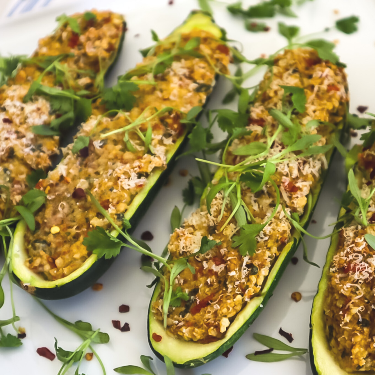 Vegetarian Stuffed Zucchini