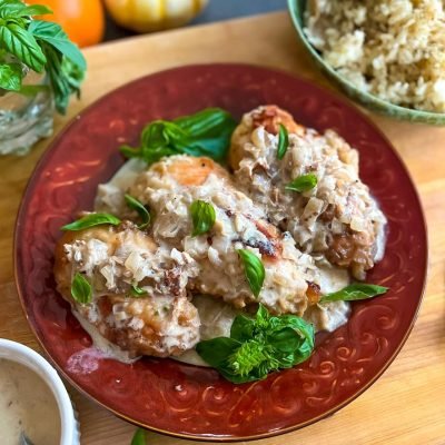 Chicken Marsala with Quick Mushroom Risotto