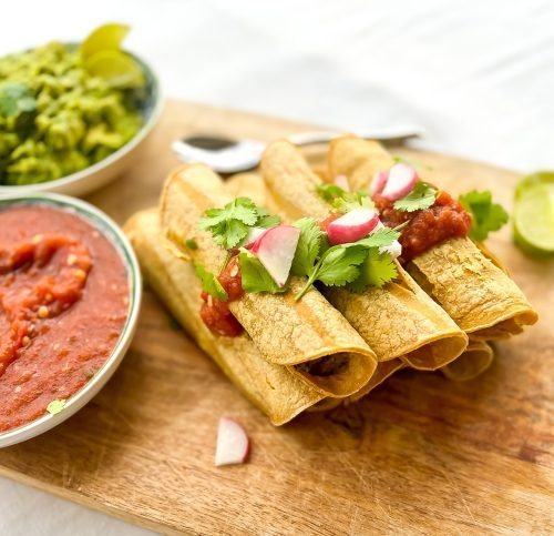 Bean and Corn Taquitos