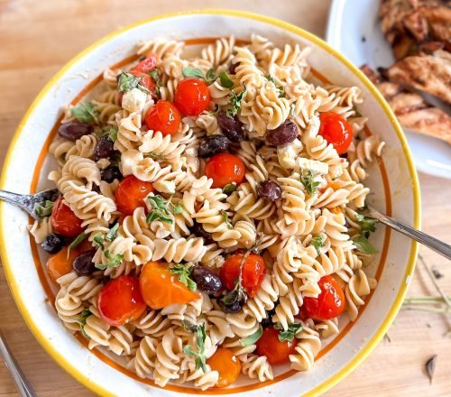 Greek Pasta Salad with Chicken